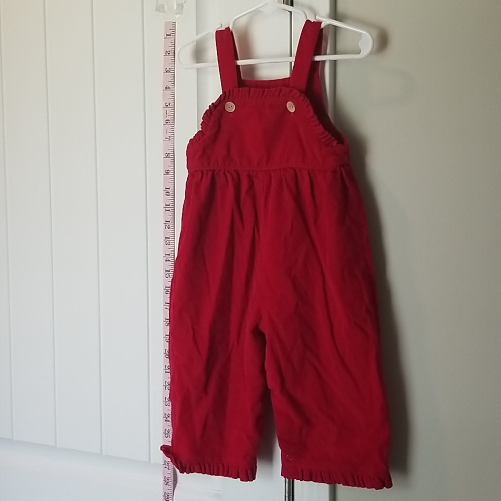 Red Little English corduroy overall